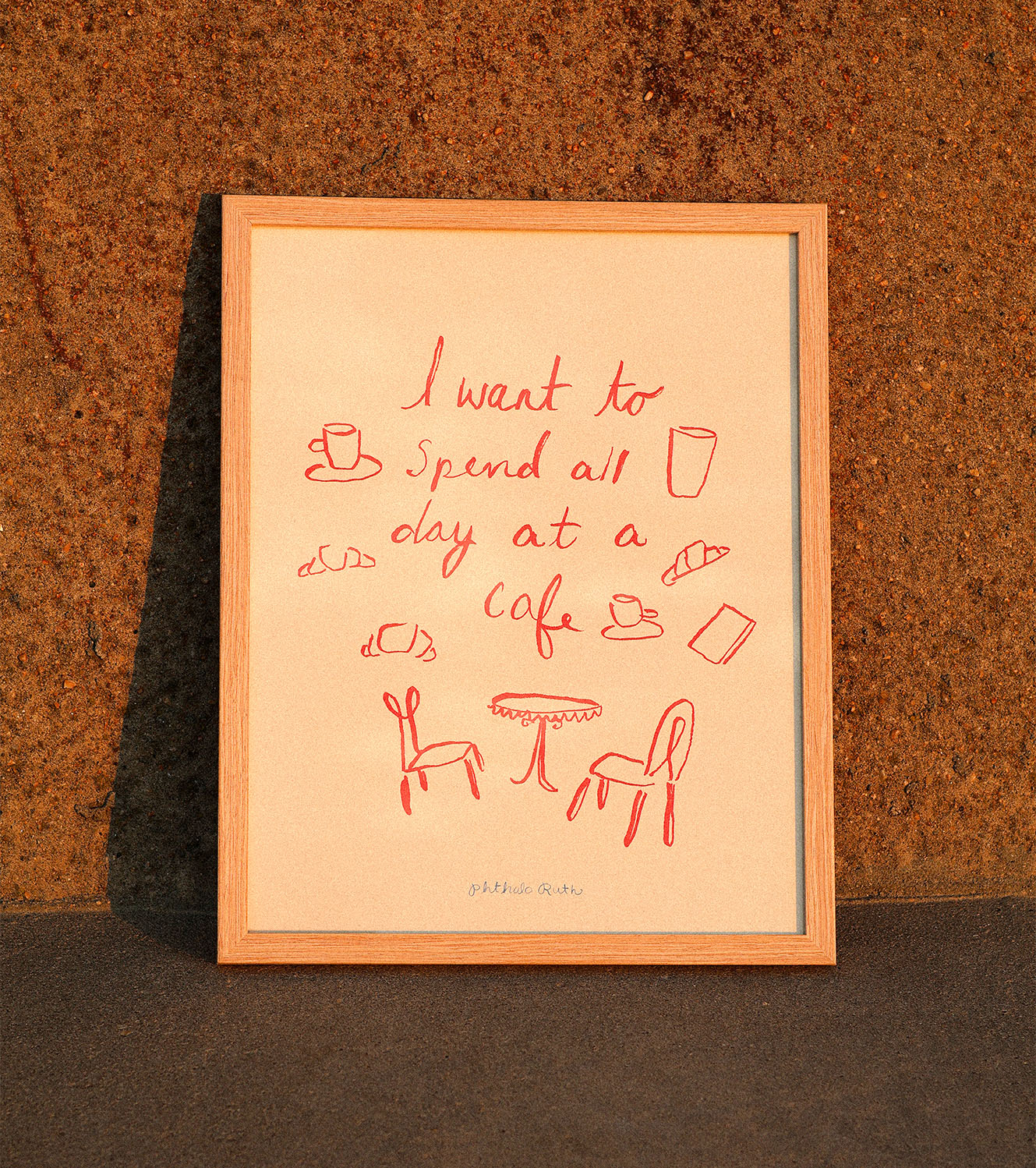 "Café All Day" Art Print