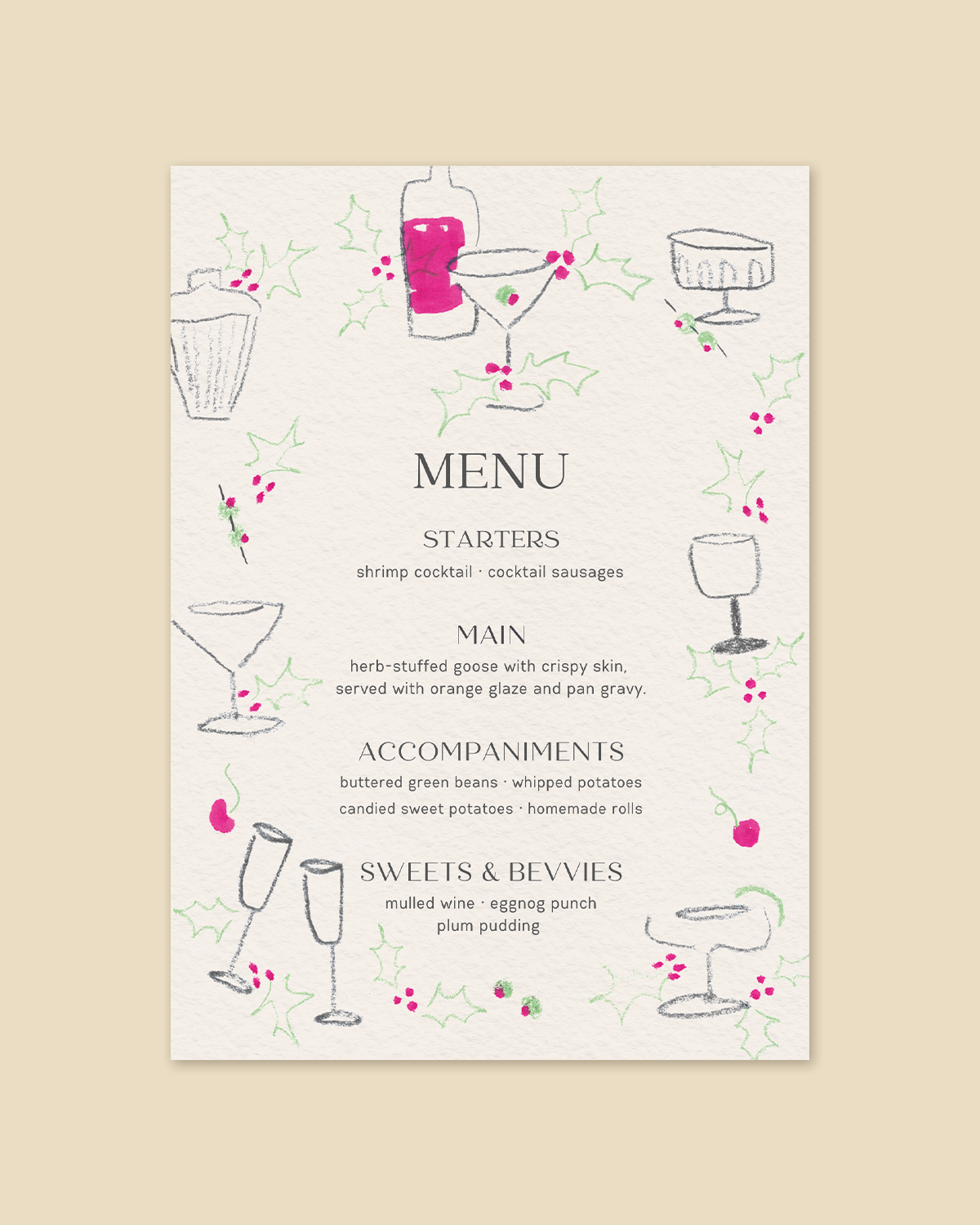 holiday-cheer-menu-template-phthalo-ruth for Editable Free Printable Menu Templates Holiday Cheer