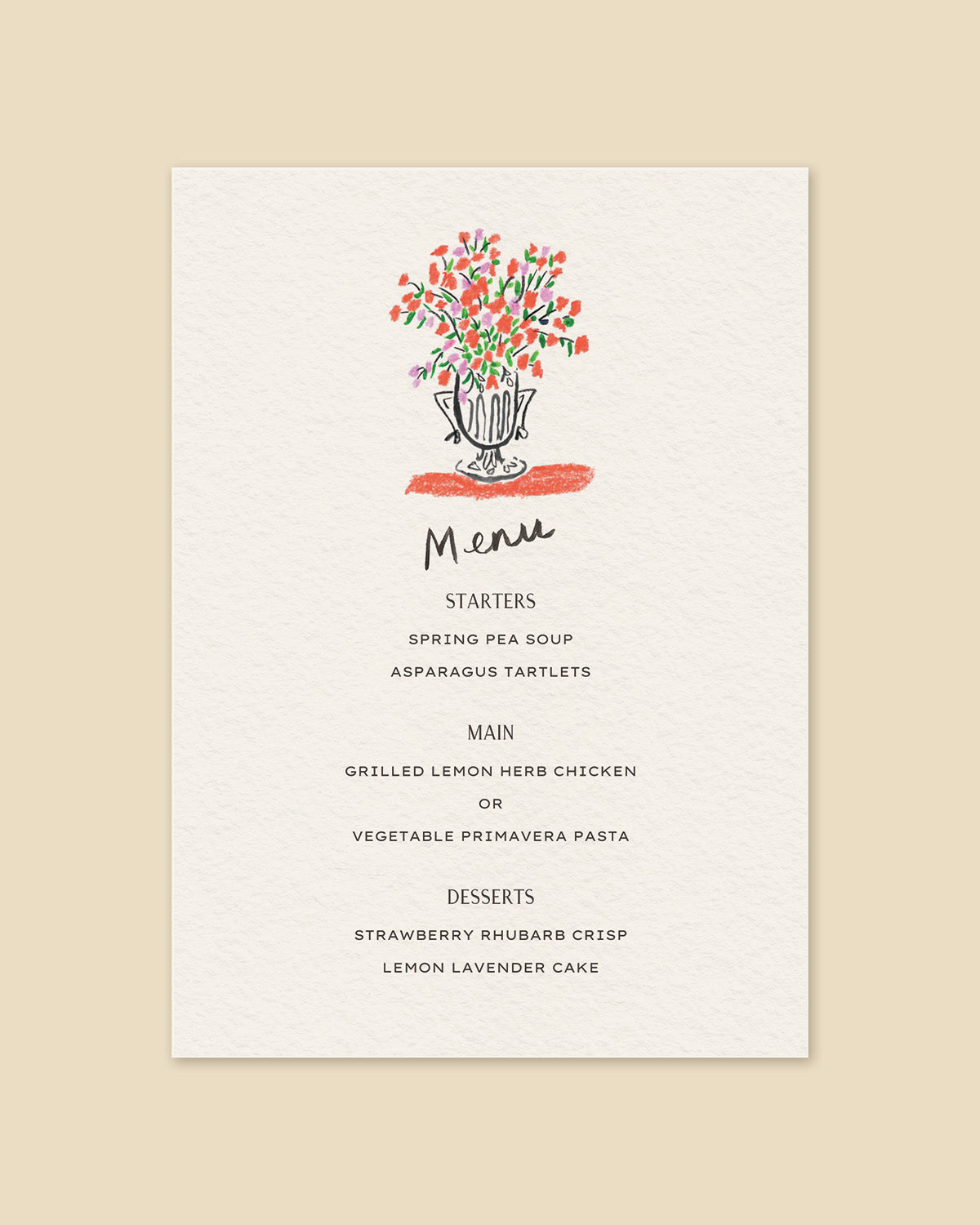 Friendly Floral Menu Template