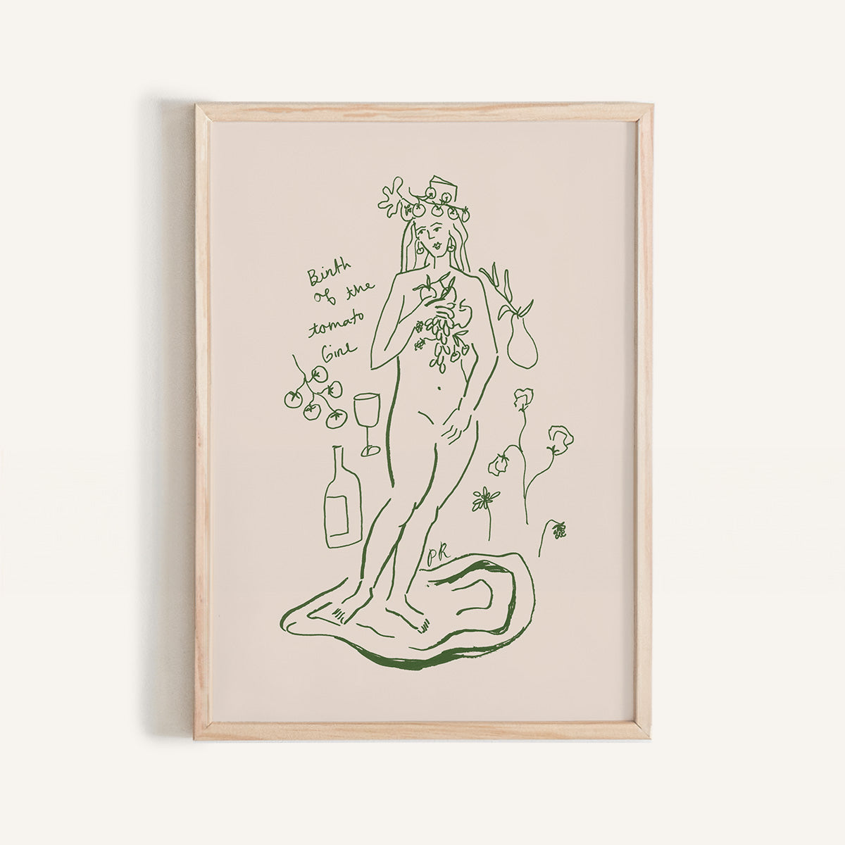 "Birth of the Tomato Girl" Mini Art Print