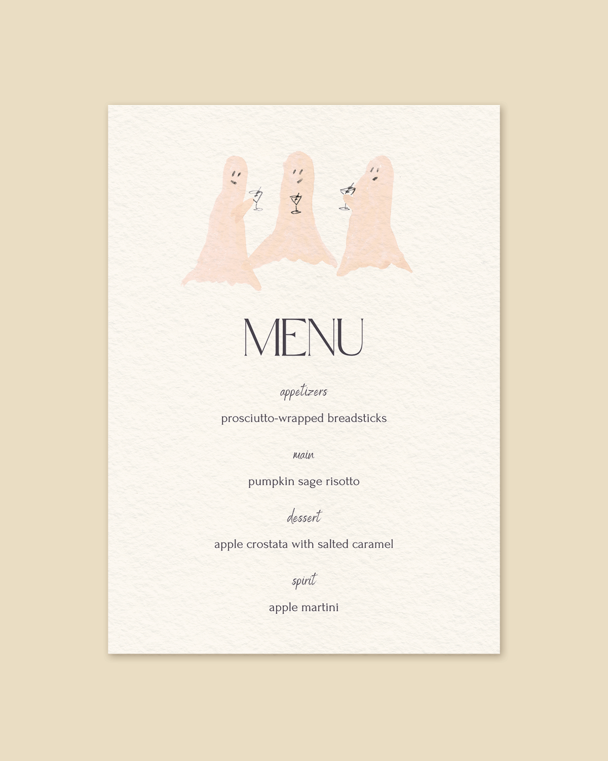 Sippin' Spirits Menu Template