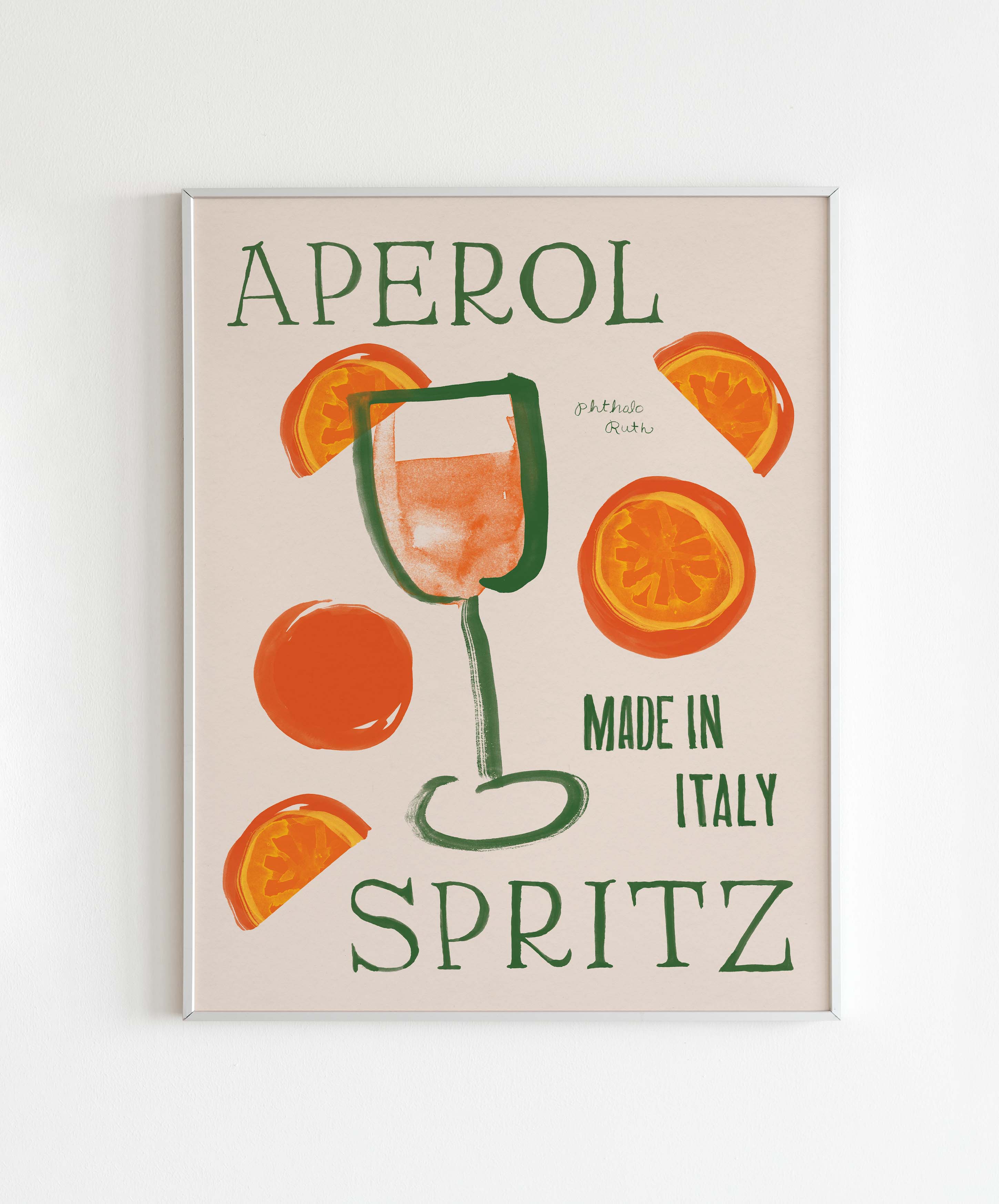 Aperol Spritz Art Print Phthalo Ruth