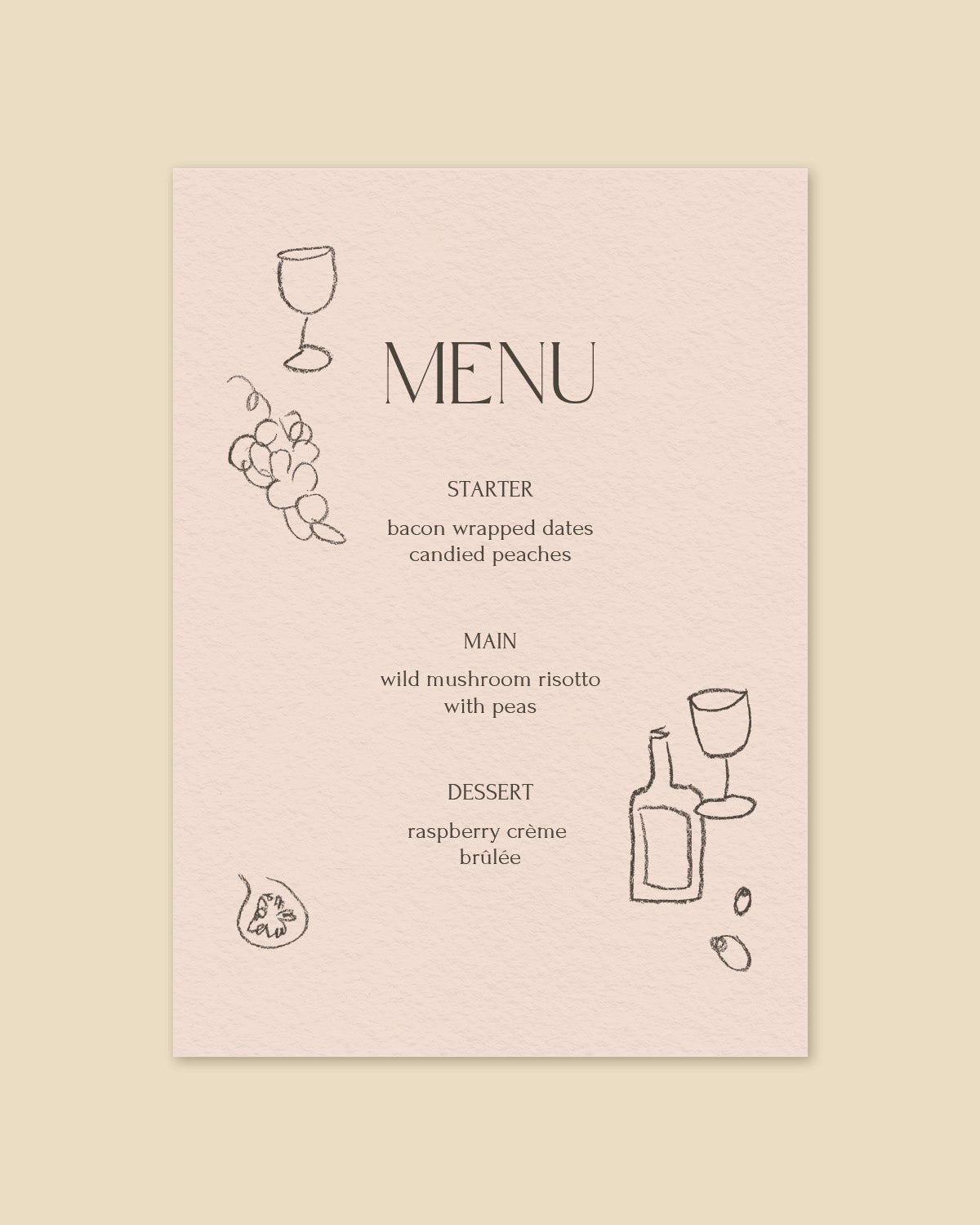 Fruits & Spirits Menu Template