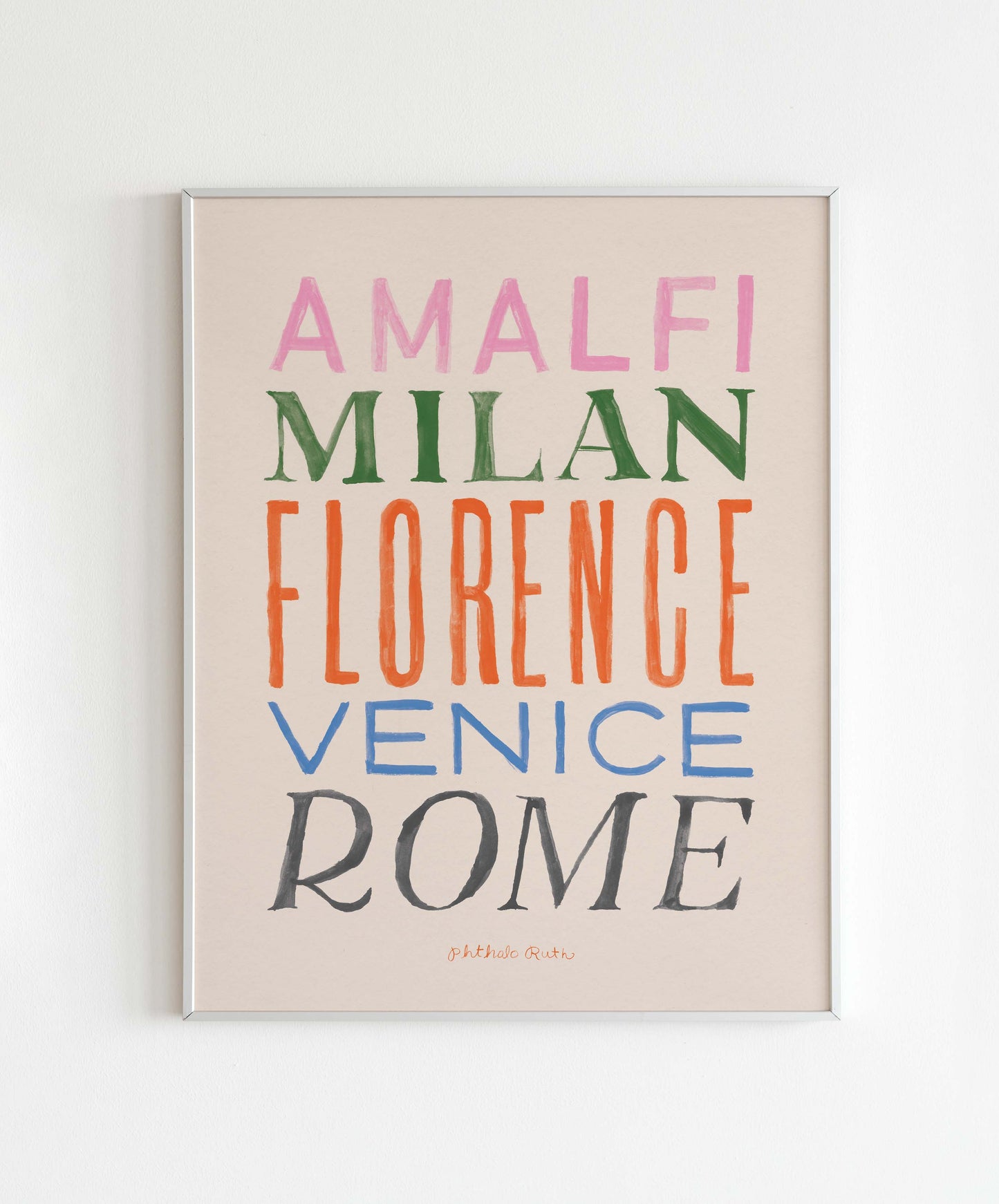 Italian Cities Poster