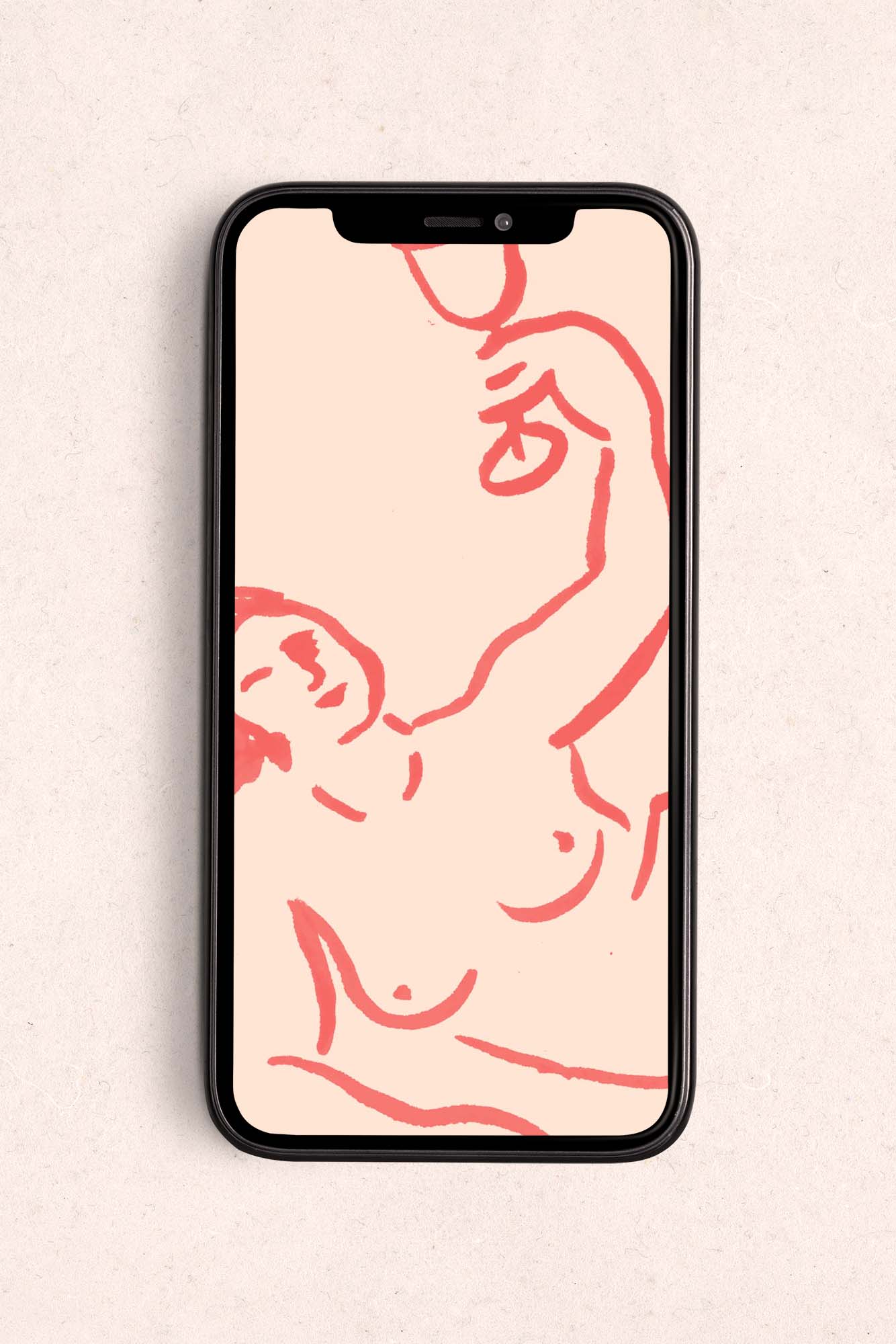 Cheers Nude Phone Wallpaper Digital Download