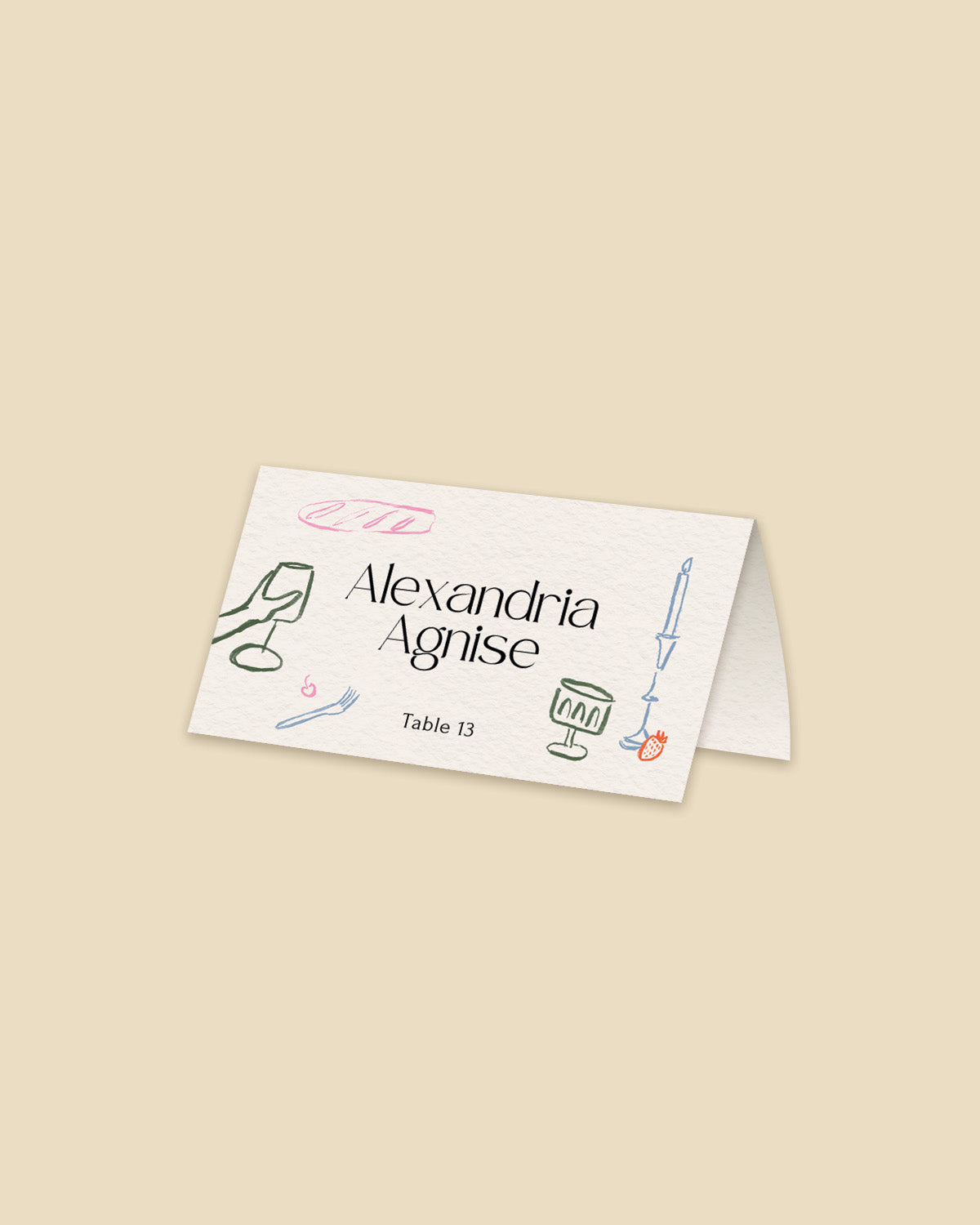 Dinner Party Place Card Template – Phthalo Ruth