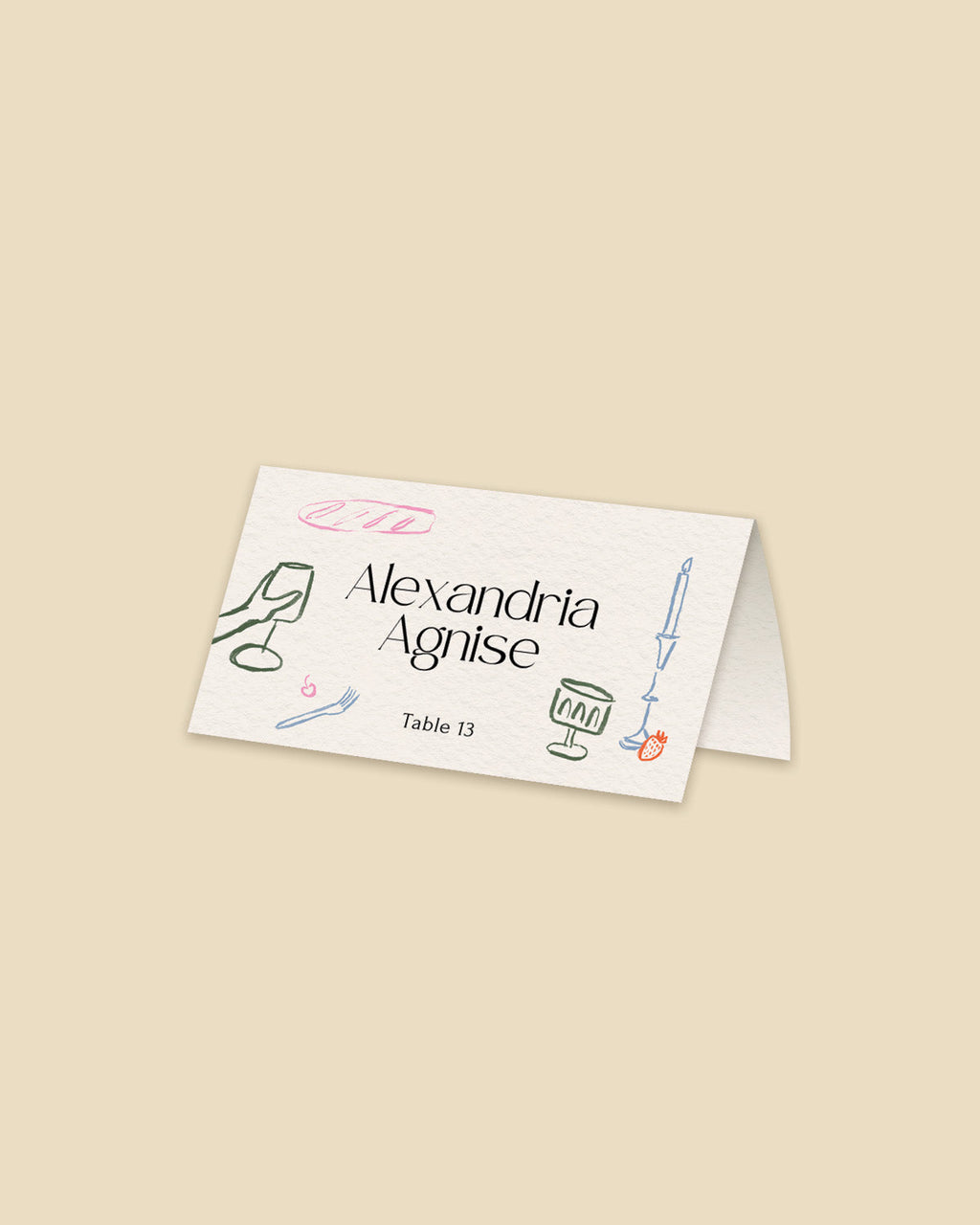 Dinner Party Place Card Template – Phthalo Ruth