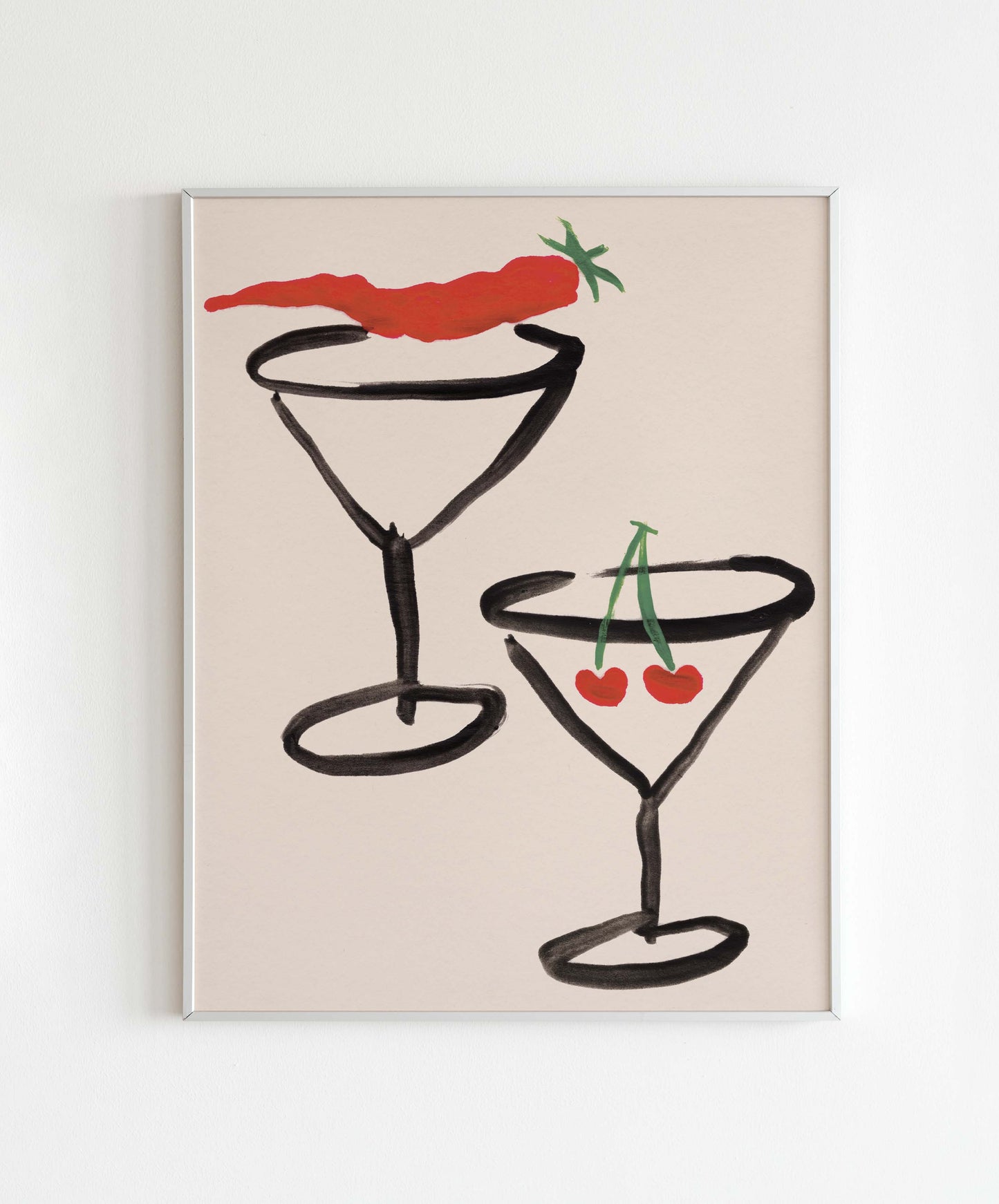 Chili Cherry Martini Art Print